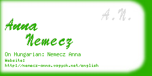 anna nemecz business card